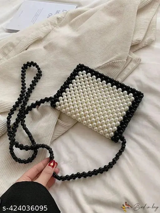 Pearl Beaded Crossbody Bag